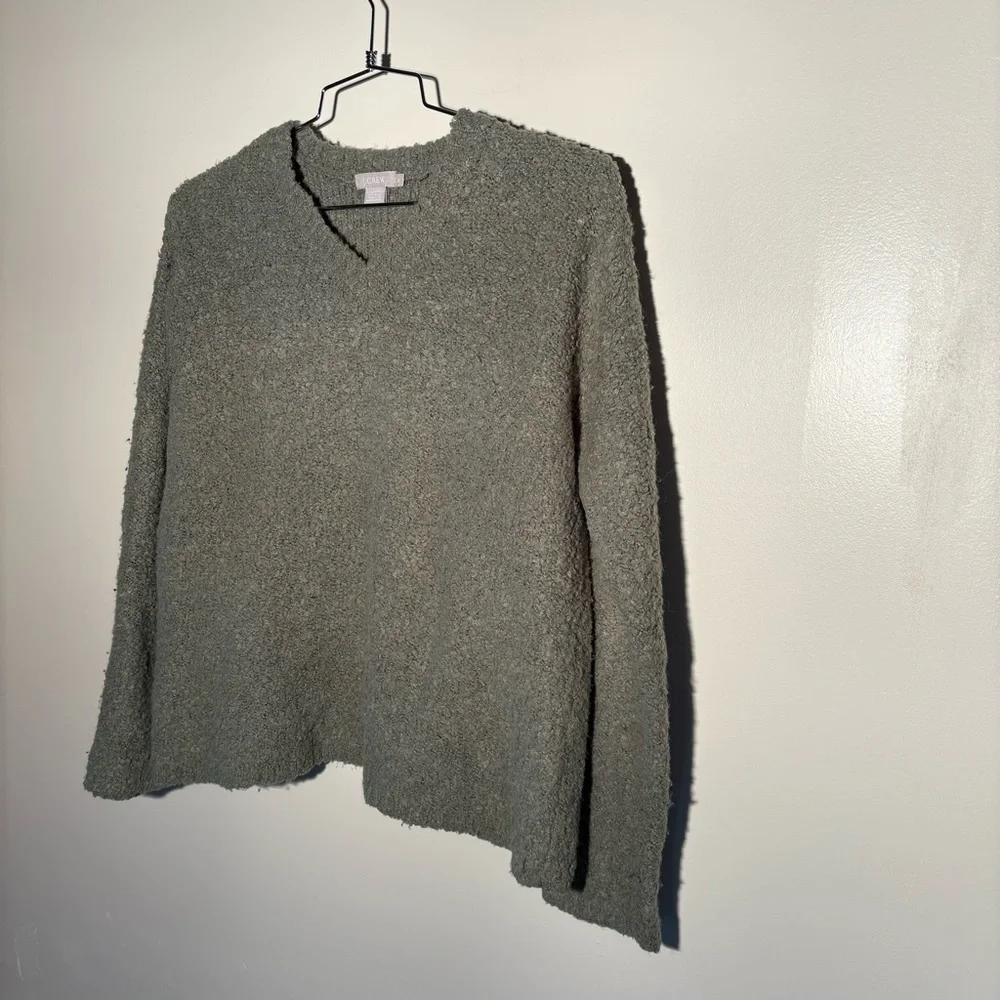 J. Crew Wool Blend Fuzzy V-Neck Sweater